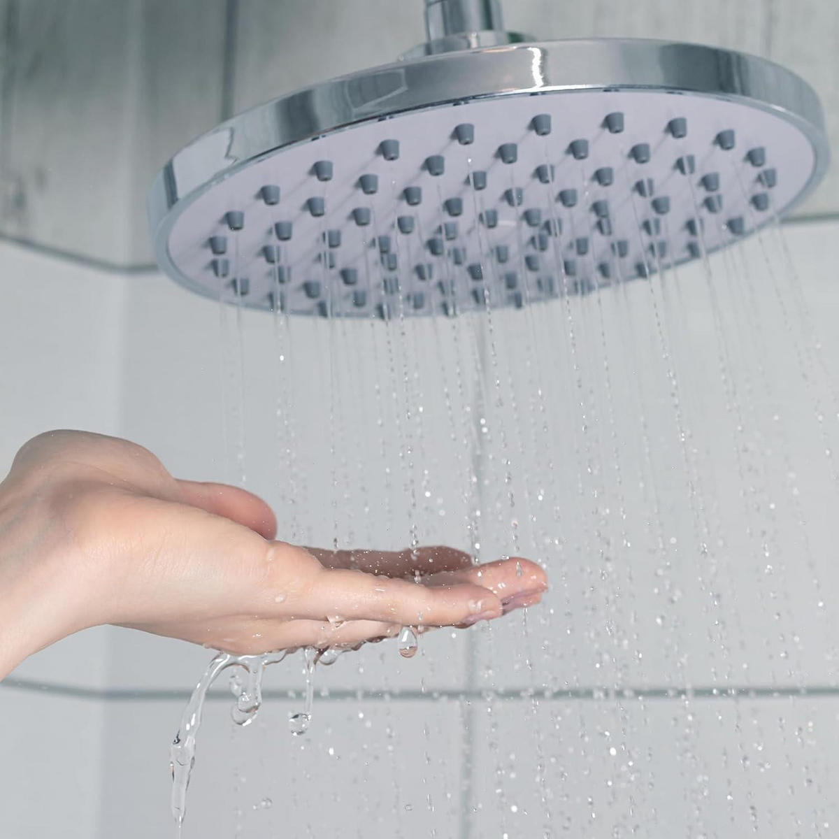 REGENDUSCHE 15 cm rund ABS-Material verchromt - Silberfarben, Kunststoff (1.5/12.7/16cm)