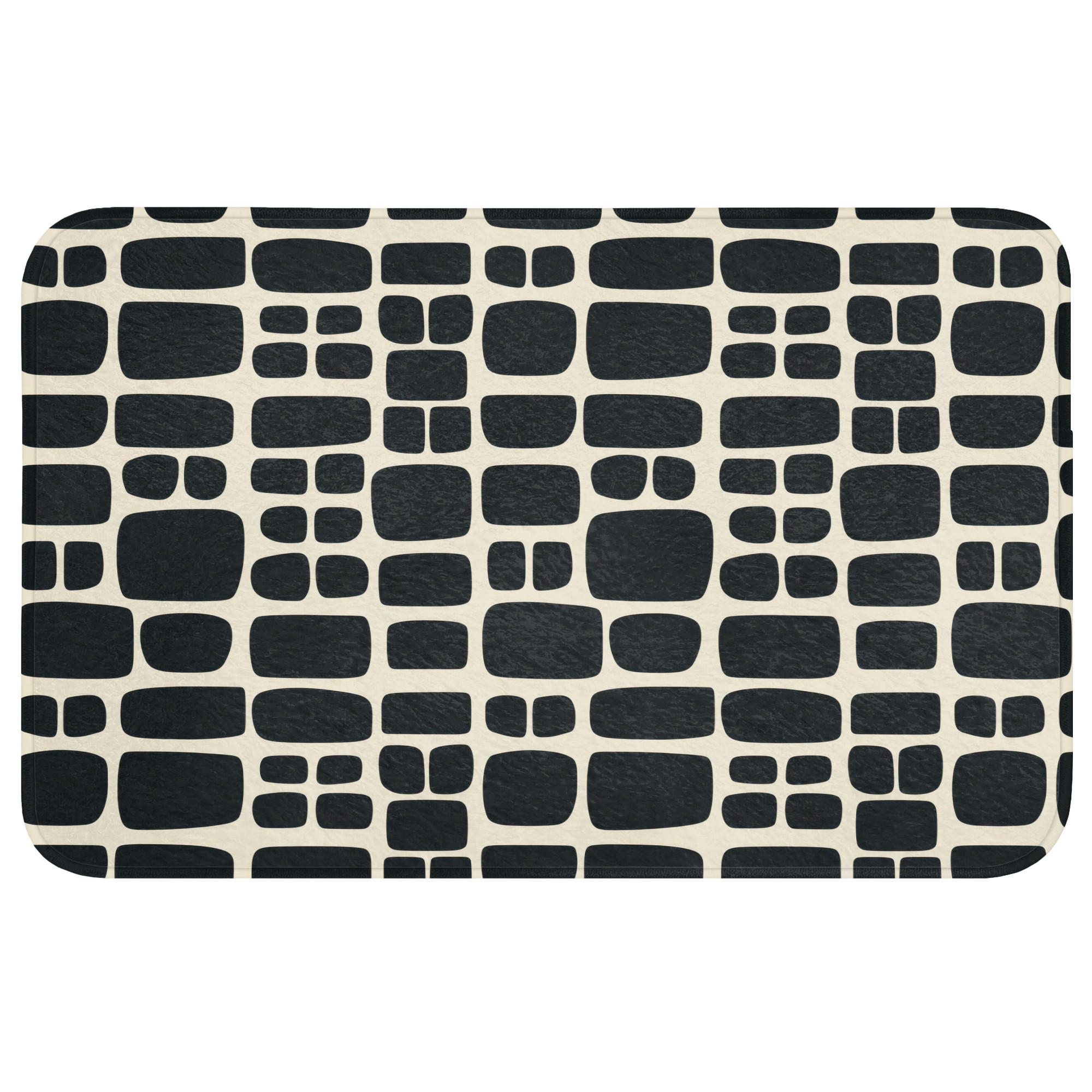 OnlyWow KOUPELNOVÁ PŘEDLOŽKA Moderní - organické - černé 80x50 cm