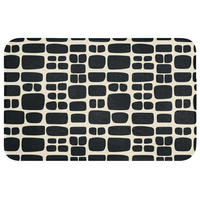 KOUPELNOVÁ PŘEDLOŽKA Moderní - organické - černé 80x50 cm - antracitová, textil/plast (80/50cm) - OnlyWow