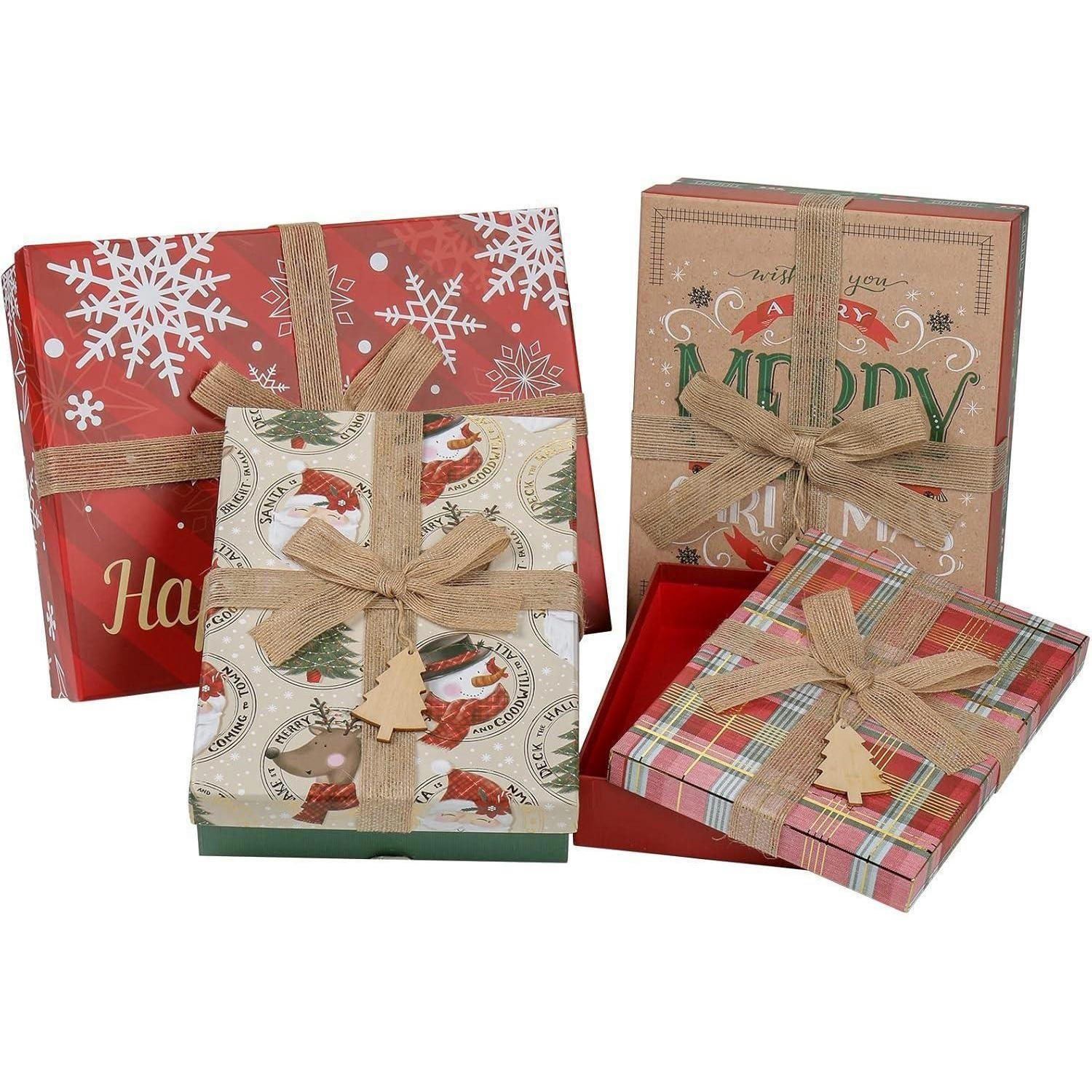GESCHENKBOX 4er Set Weihnachten Mehrfarbig - Multicolor, Karton (25/6.9/31.5cm)