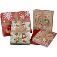 GESCHENKBOX 4er Set Weihnachten Mehrfarbig - Multicolor, Karton (25/6.9/31.5cm)