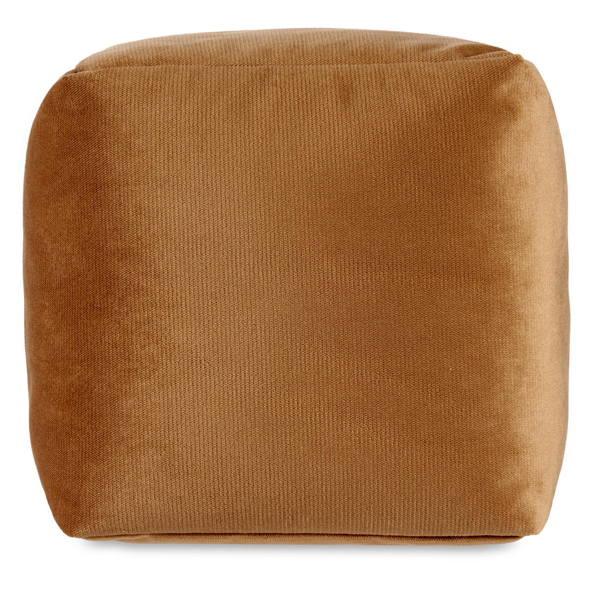 HOCKER aus Samt 30/30/30 cm - Orange, Textil (30/30/30cm) - Giftdecor