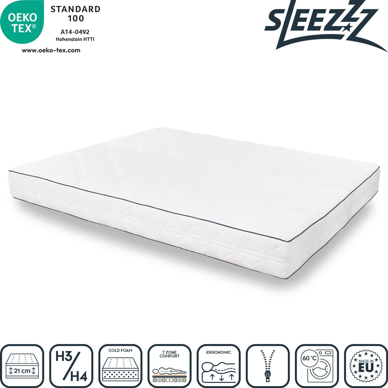 KOMFORTSCHAUMMATRATZE Superior 120x200 cm - Weiß, Textil (120/200cm) - Sleezzz