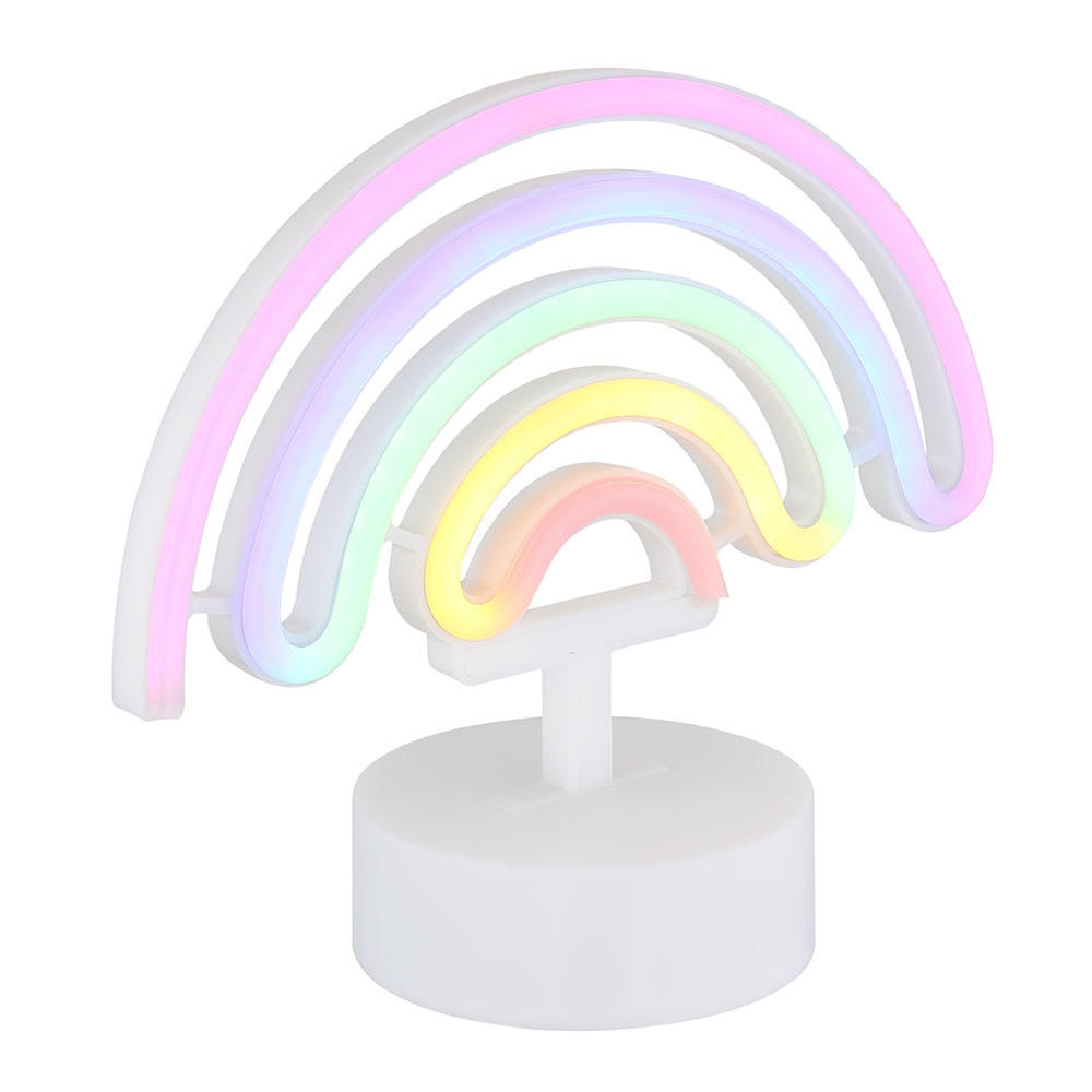 LED TISCHLEUCHTE Pelangi Weiß - Weiß, Kunststoff (22.5/10/19.5cm) - Globo Lighting