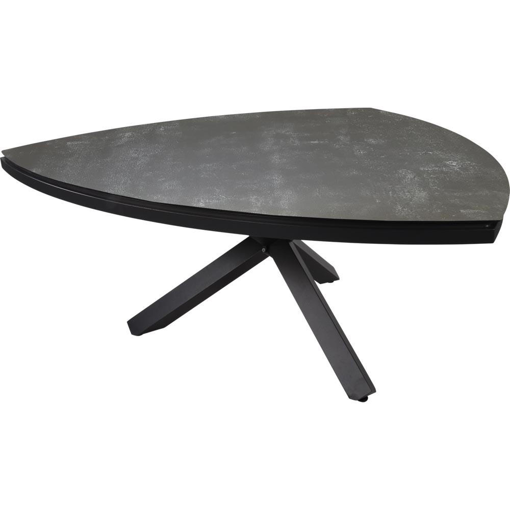 GARTENTISCH Mojito - Anthrazit - 170/170/74 cm - Dunkelgrau, Glas (170/170/74cm) - Lesli Living