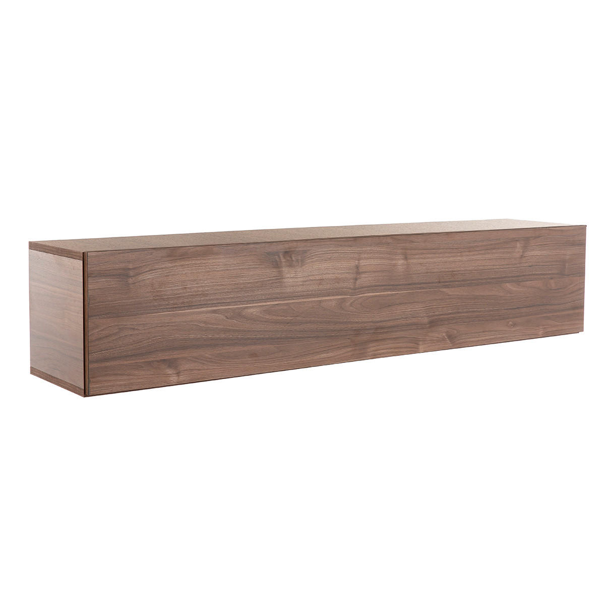 TV-WANDELEMENT Horizontal Nussbaum Oberfl?che ETERNEL - Dunkelbraun, Holz (29.5/28/137.5cm) - Miliboo