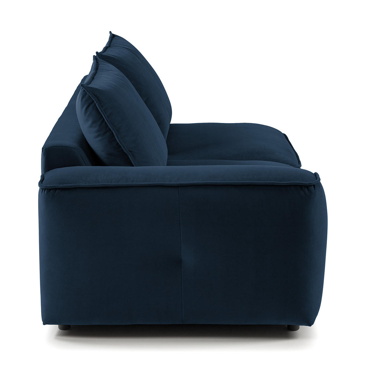 2,5-SITZER SOFA - modular - Schwarz/Dunkelblau, Holz/Kunststoff (189/80/99cm) - home24