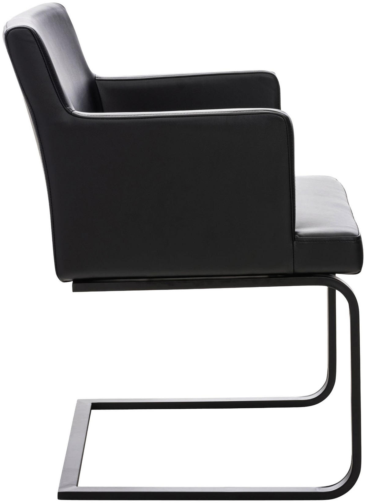 ESSZIMMERSTUHL Emma 58x60x78cm Kunstleder Schwarz Essstuhl - Schwarz, Kunststoff (58/78/60cm) - DELUKE