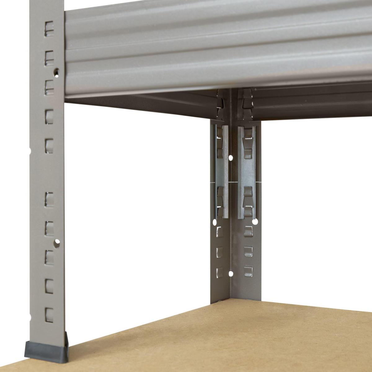 WERKBANK Regal PRO 190x80x60 cm in grau mit 6 Böden und 166 kg Traglast pro Boden - Grau, Metall (80/190/60cm) - shelfplaza