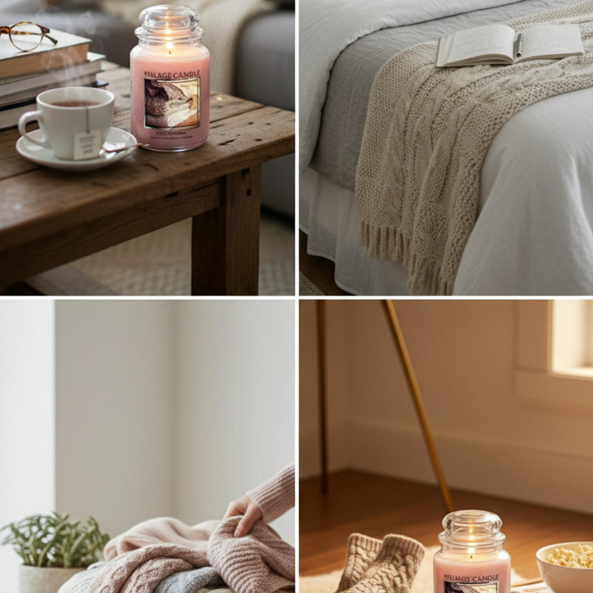 DUFTKERZE Cozy Cashmere Rosa Glas 602 g 2 Dochte - Pink, Glas (15cm) - Village Candle