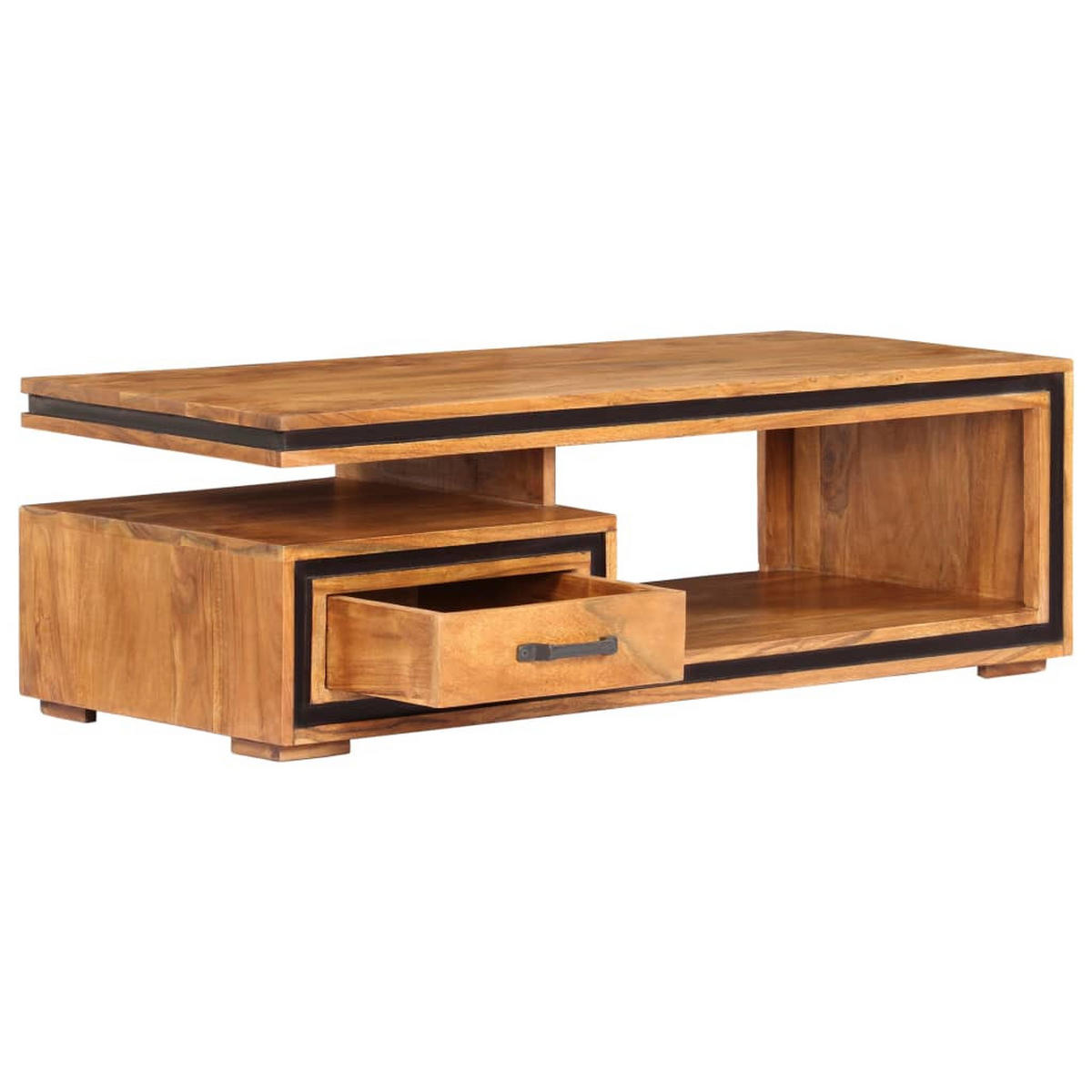 COUCHTISCH Massivholz Akazie 100x45x33 cm - Braun, Holz (100/45/33cm) - furnicato