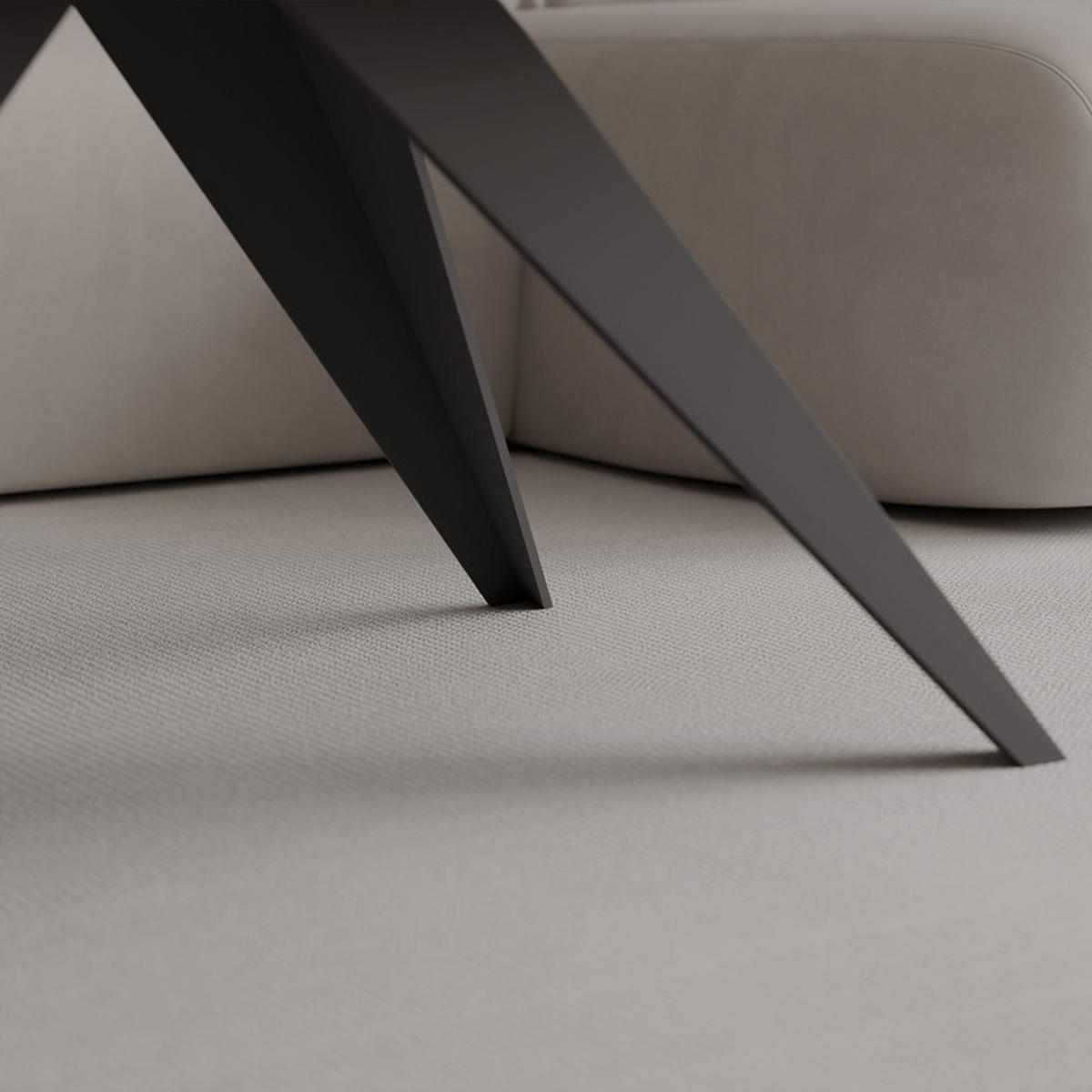 COUCHTISCH AIRA 120/60/48 cm Rechteckig, Schwarz/Grigia Pietra (Steingrau) - Schwarz/Grau, Metall (60/120/48cm) - Idohome