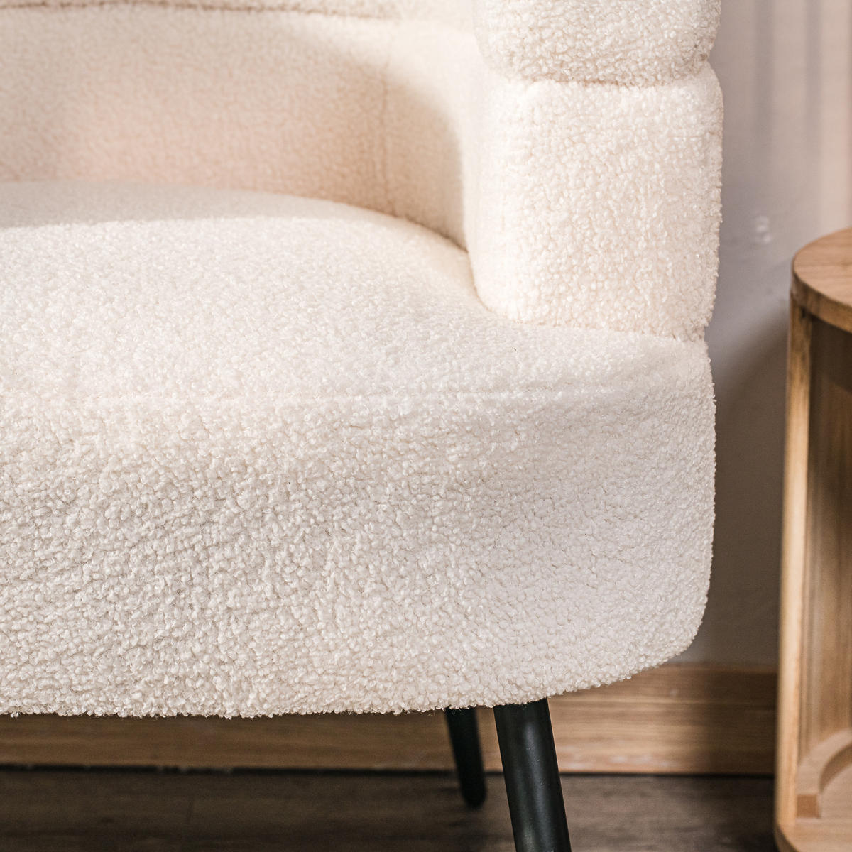 SESSEL Wolle Weiß - Weiß, Textil (67/69/64cm) - Nordlys