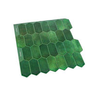 FLIESENAUFKLEBER 1 Stück 30,5 x 30,5 cm Selbstklebende Fliesen - Pera Verde - Grün, Kunststoff (30.5/0.12/30.5cm) - Mazovia