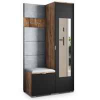 GARDEROBENSCHRANK VIRA 95/181/51 cm Modern Eichefarben - Eichefarben/Hellgrau, Holzwerkstoff (95/181/51cm) - MASSENO