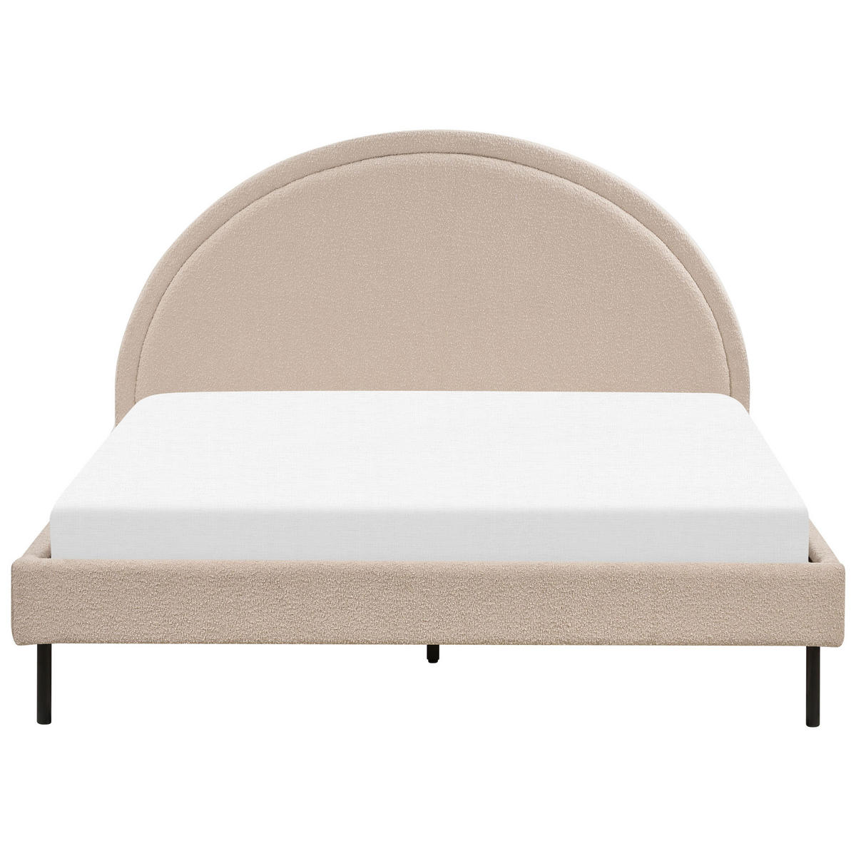 POLSTERBETT 160/200cm Beige Margut - Beige, Textil (160/200cm) - Beliani
