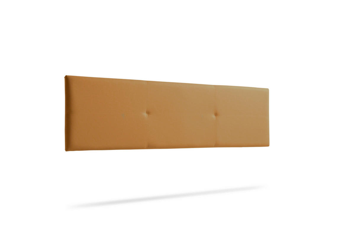 KOPFTEIL gepolstert ALMA Kunstleder 100x50x5 cm - Hellbraun - Moonia - Hellbraun, Holz (100/5/50cm)