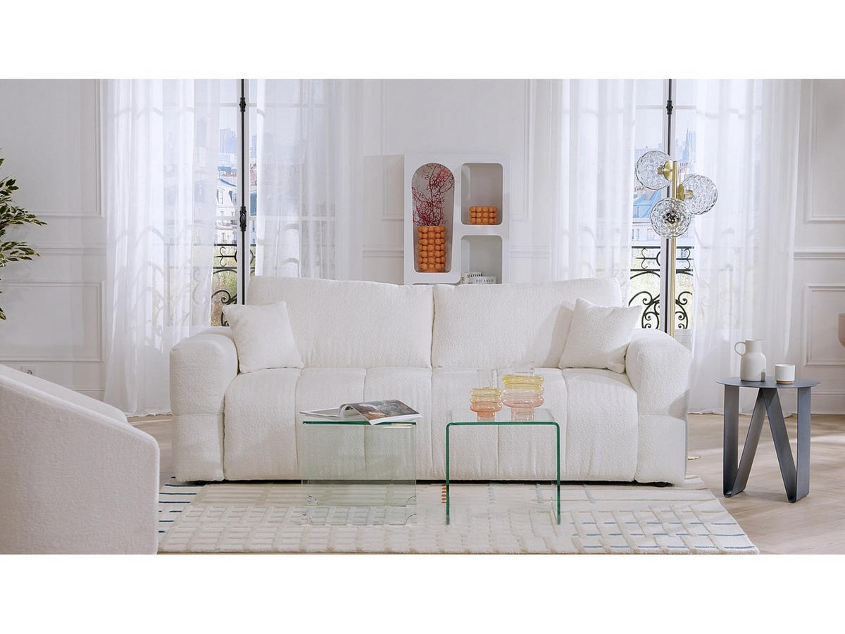 SCHLAFSOFA - 3 Personen - Stoff - Beige - - Beige, Textil (215/90/105cm) - Vente-Unique