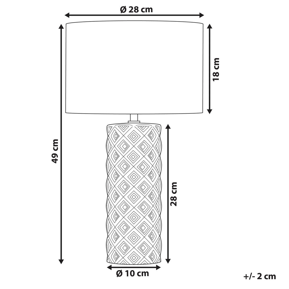 TISCHLAMPE Balonne 28/28/49 cm - Gelb, Keramik (28/28/49cm) - Beliani