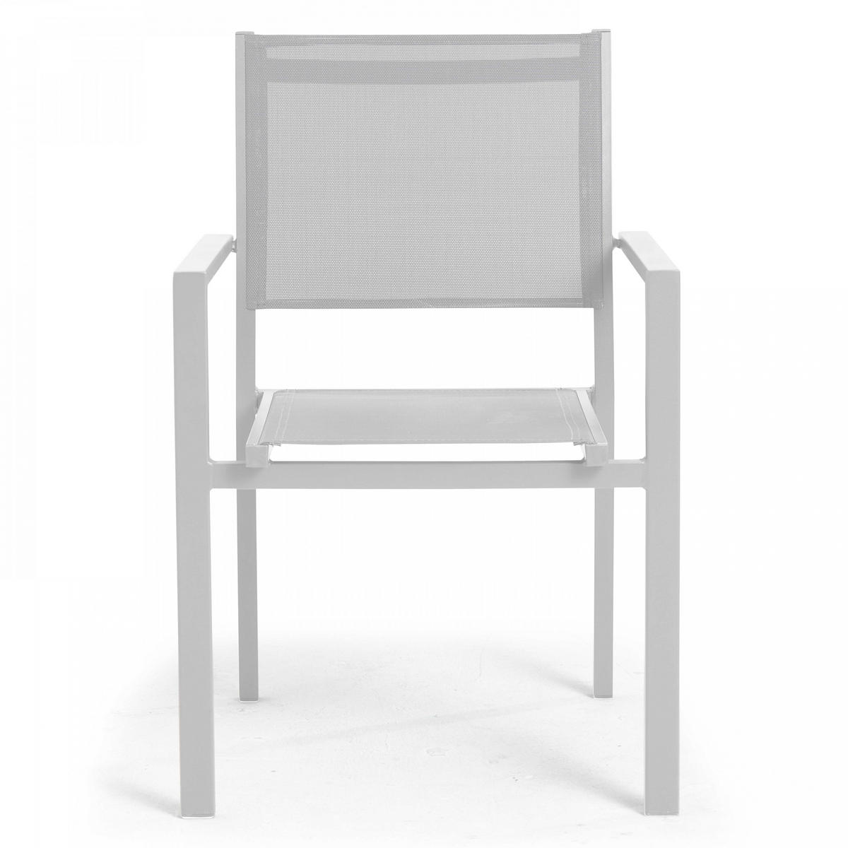 GARTENSTUHL 2-tlg., Weiß - Weiß, Metall (48/87/60cm) - Oviala