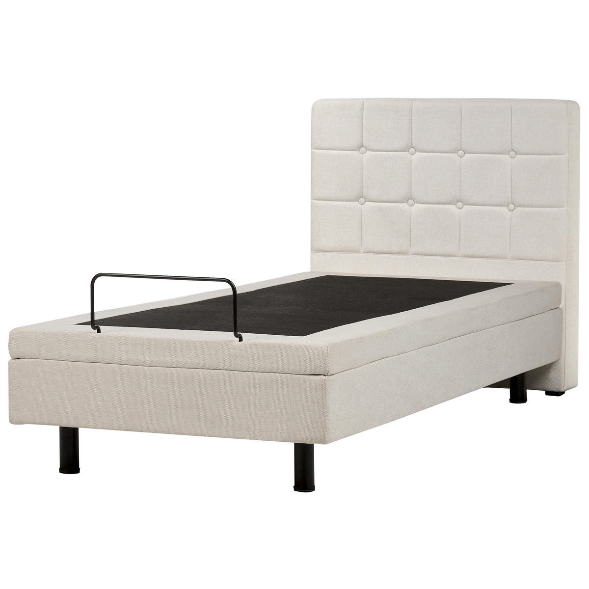 POLSTERBETT verstellbar 90x200 cm Beige Duke - Beige, Textil (90/200cm) - Beliani