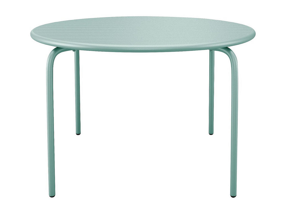 GARTENTISCH rund - D. 130 cm - Metall - Mandelgrün - MIRMANDE von MYLIA - Salbeigrün, Metall (130/130/74cm) - Vente-Unique