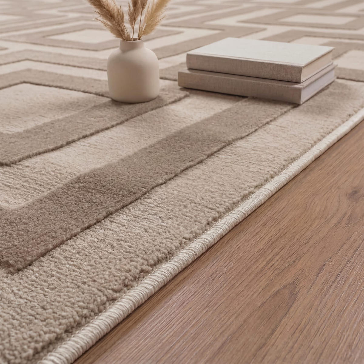 KURZFLORTEPPICH 200/280 cm Tinos 574 - Beige, Kunststoff (200/280cm) - Paco Home