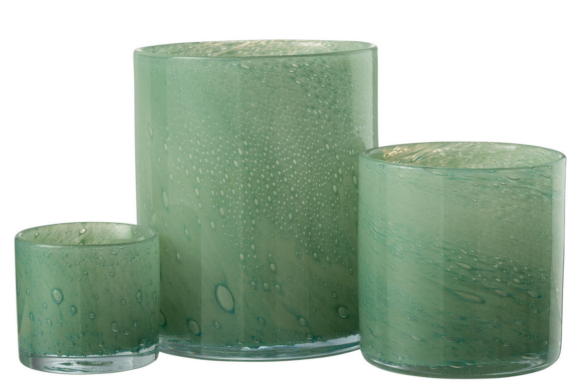 KERZENHALTER JADE - Glas - Grün - L - Grün, Glas (15/18cm) - J-Line