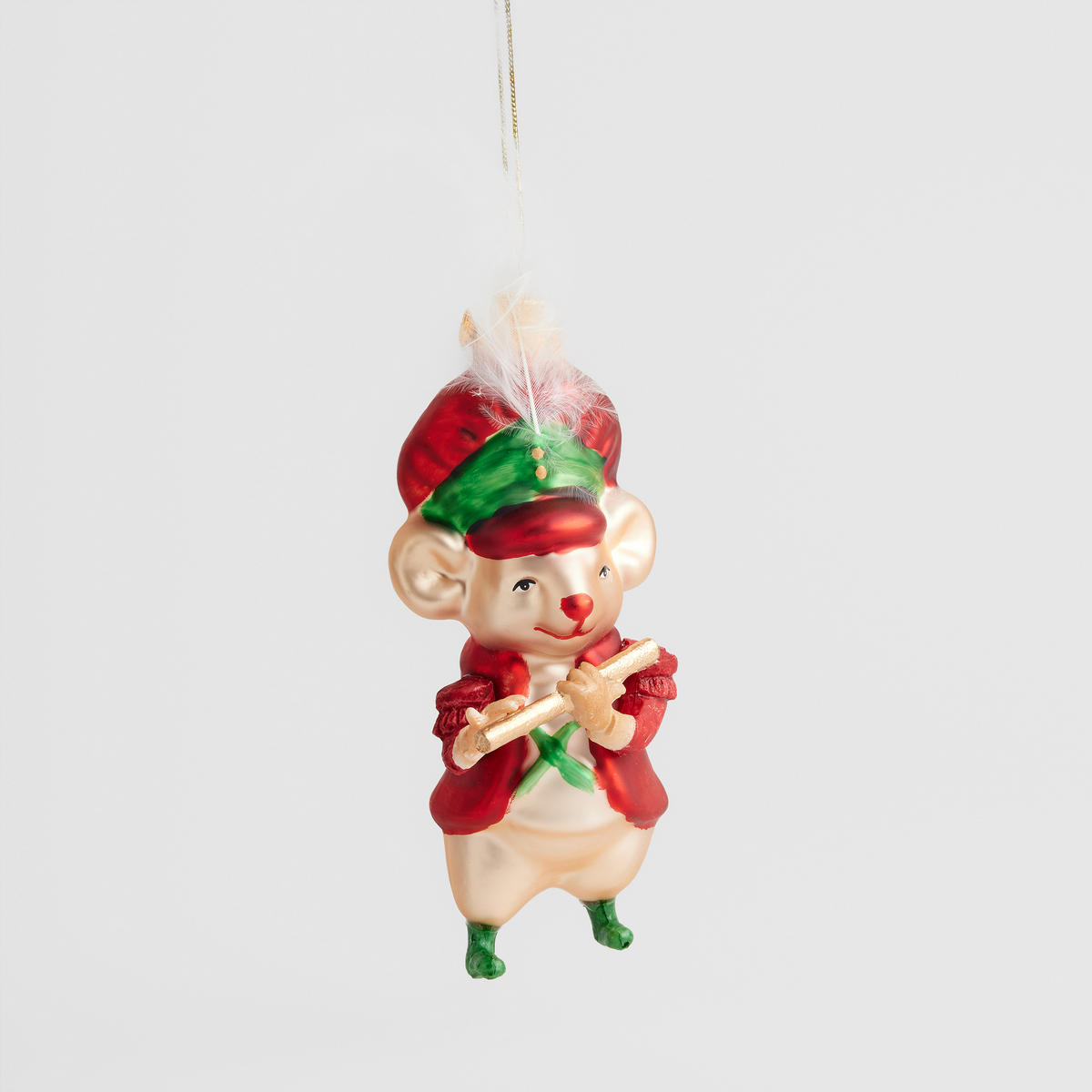 GLASKUGEL Mousi, rot, 13 x 7 x 7 cm, Dekorative Weihnachtsdeko - Rot, Glas (7/13/7cm) - home&you