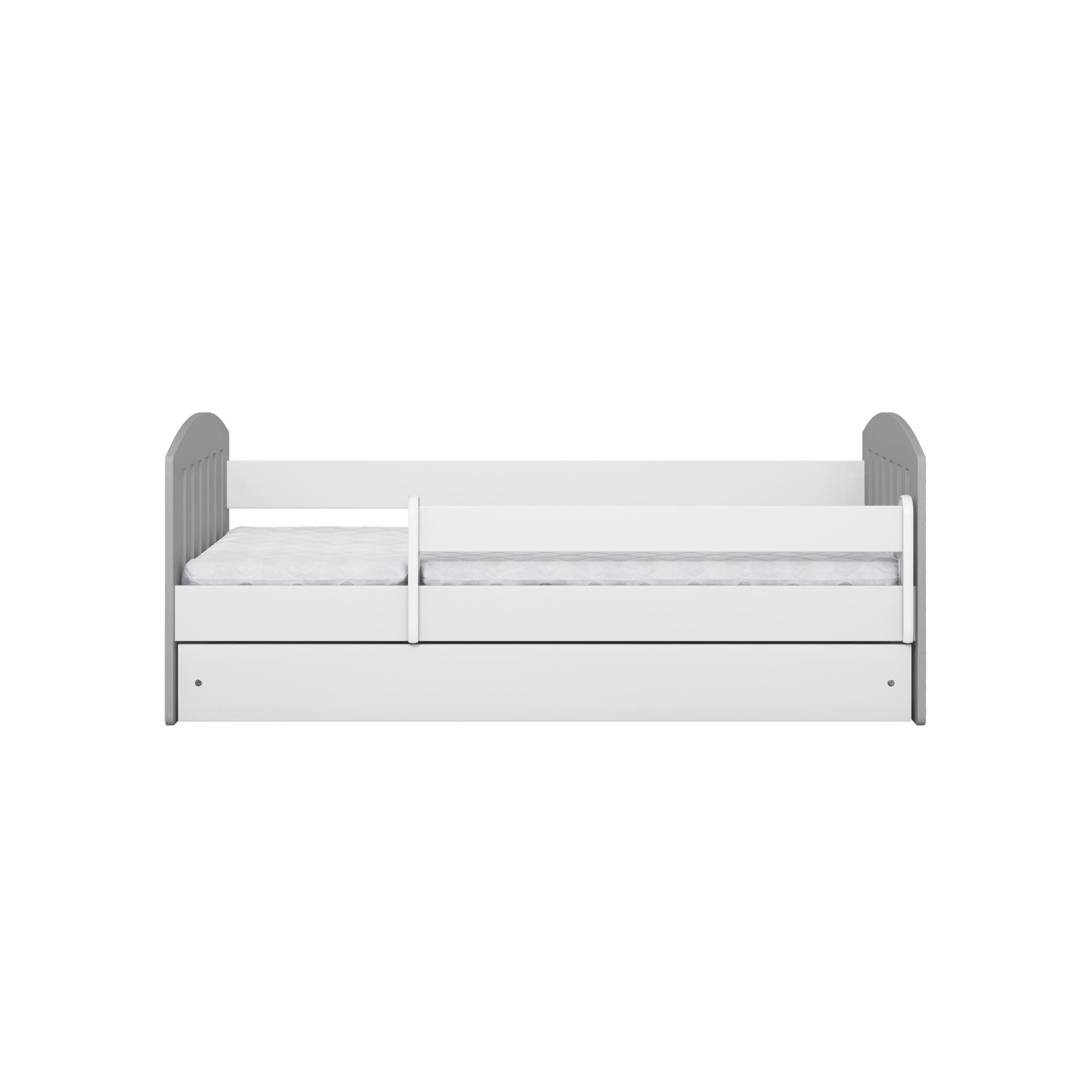 KINDERBETT CLASSIC mit Schublade ohne Matratze 90/65/164 - Grau, Holzwerkstoff (80/160cm) - RAUMHIRSCH FURNITURE