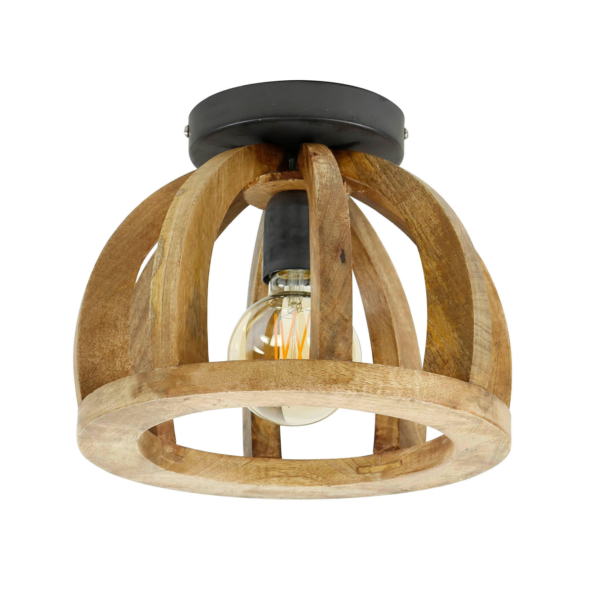 DECKENLEUCHTE Braun 30/30/24 cm - Braun, Holz (30/30/24cm) - Hoyz Collection