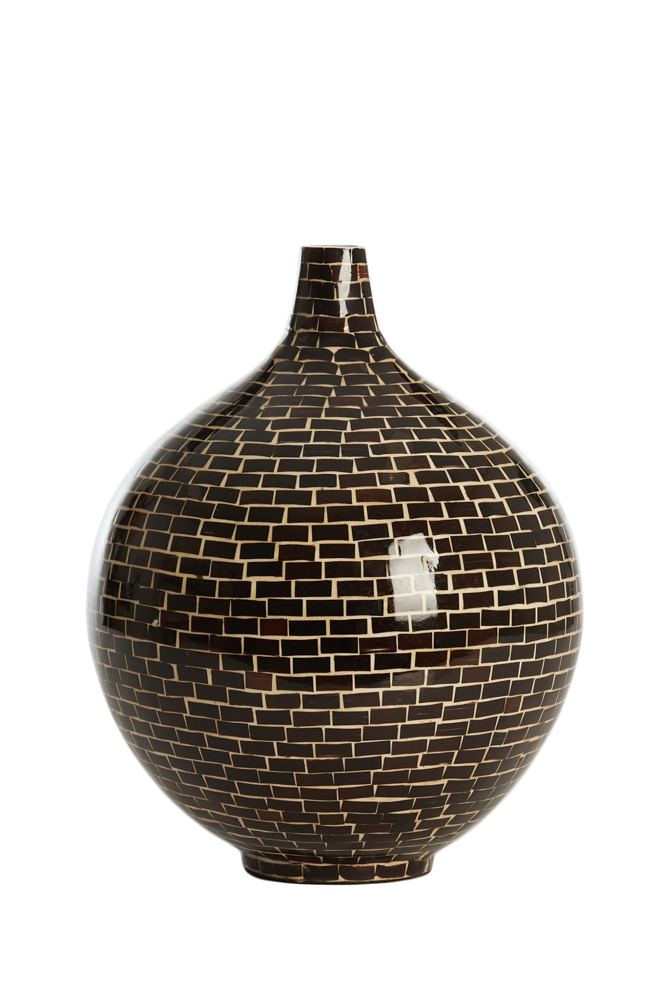 VASE Elorza Braun Ø28/35 cm - Braun, Holz (35cm) - Light & Living