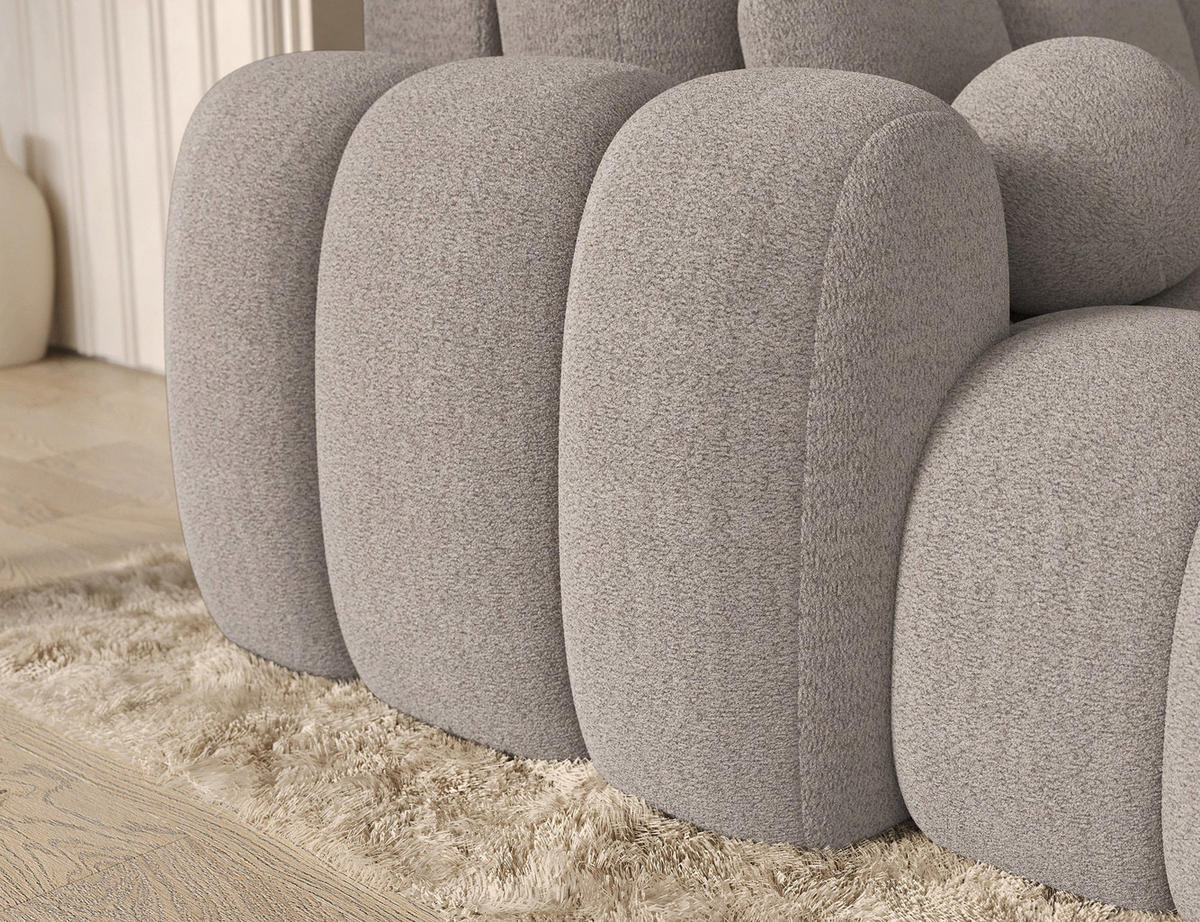 ECKSOFA COVELION L-Form – Schlaffunktion, Bettkasten, Wellenfederung, HR-Kaltschaum, inkl. Kissen, moderner Wohnkomfort - Creme, Kunststoff (260/167cm) - Wohnideebilder