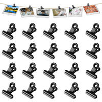 FEDERKLEMMEN – geeignet für Zuhause und Büro, 20er-Packung, schwarz, 22 mm - Schwarz, Metall (1/2.2/2.3cm) - DCA