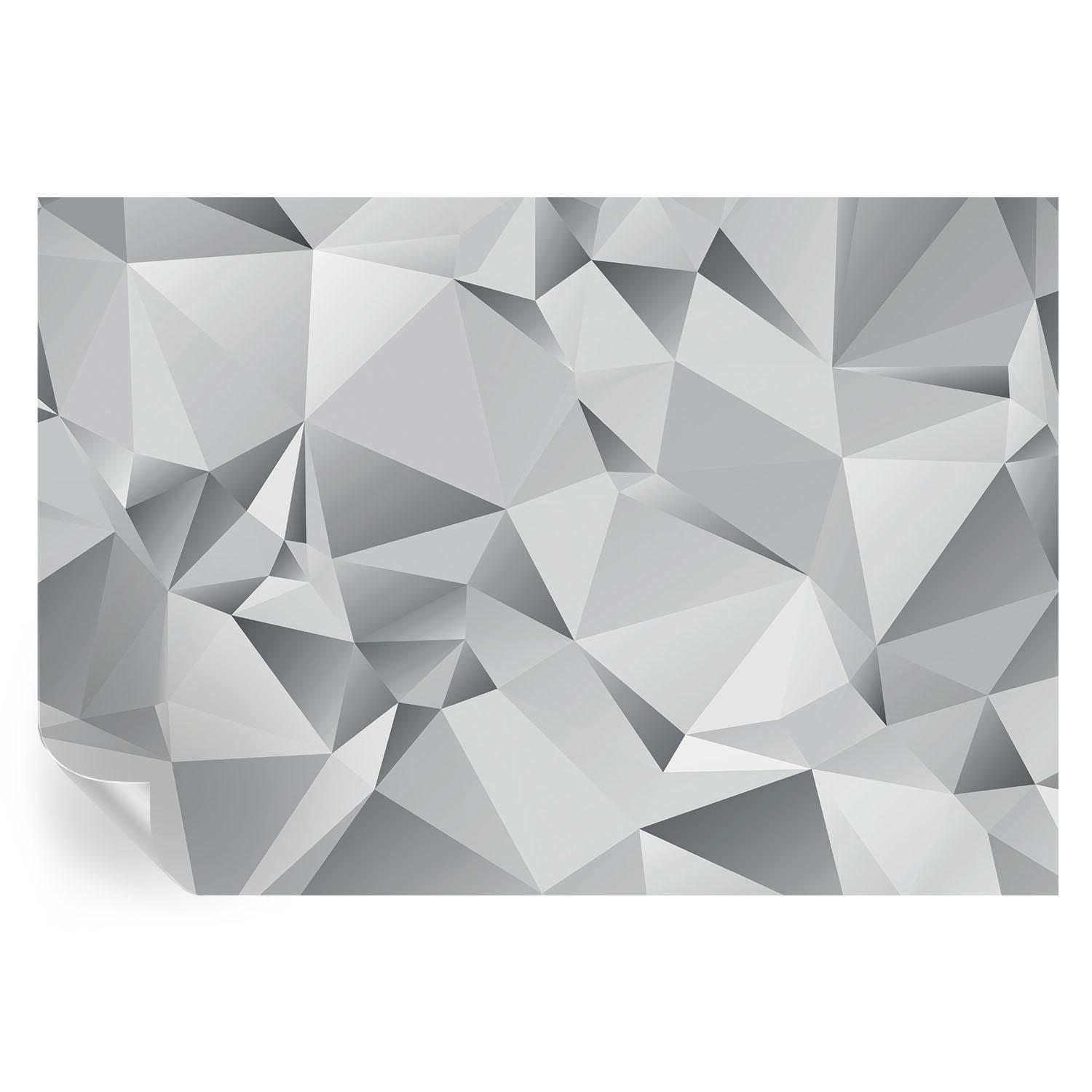 FOTOTAPETE 152x104 cm - Abstrakte Geometrie - Weiß, Textil (152/104cm) - Wallfluent
