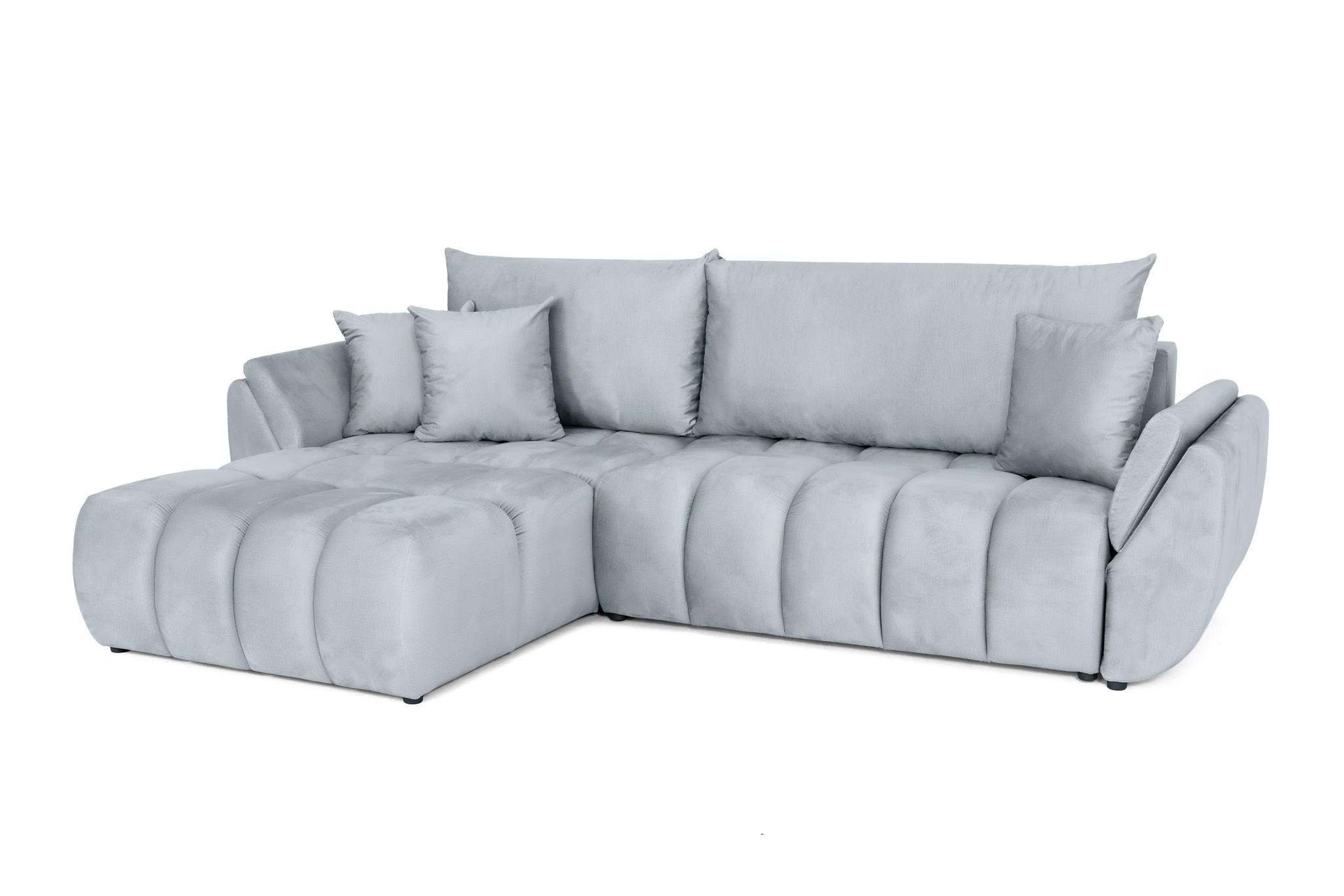 ECKSOFA Collin Mit Schlaffunktion - Hellgrau, Holzwerkstoff/Textil (280/185cm) - Fun Möbel