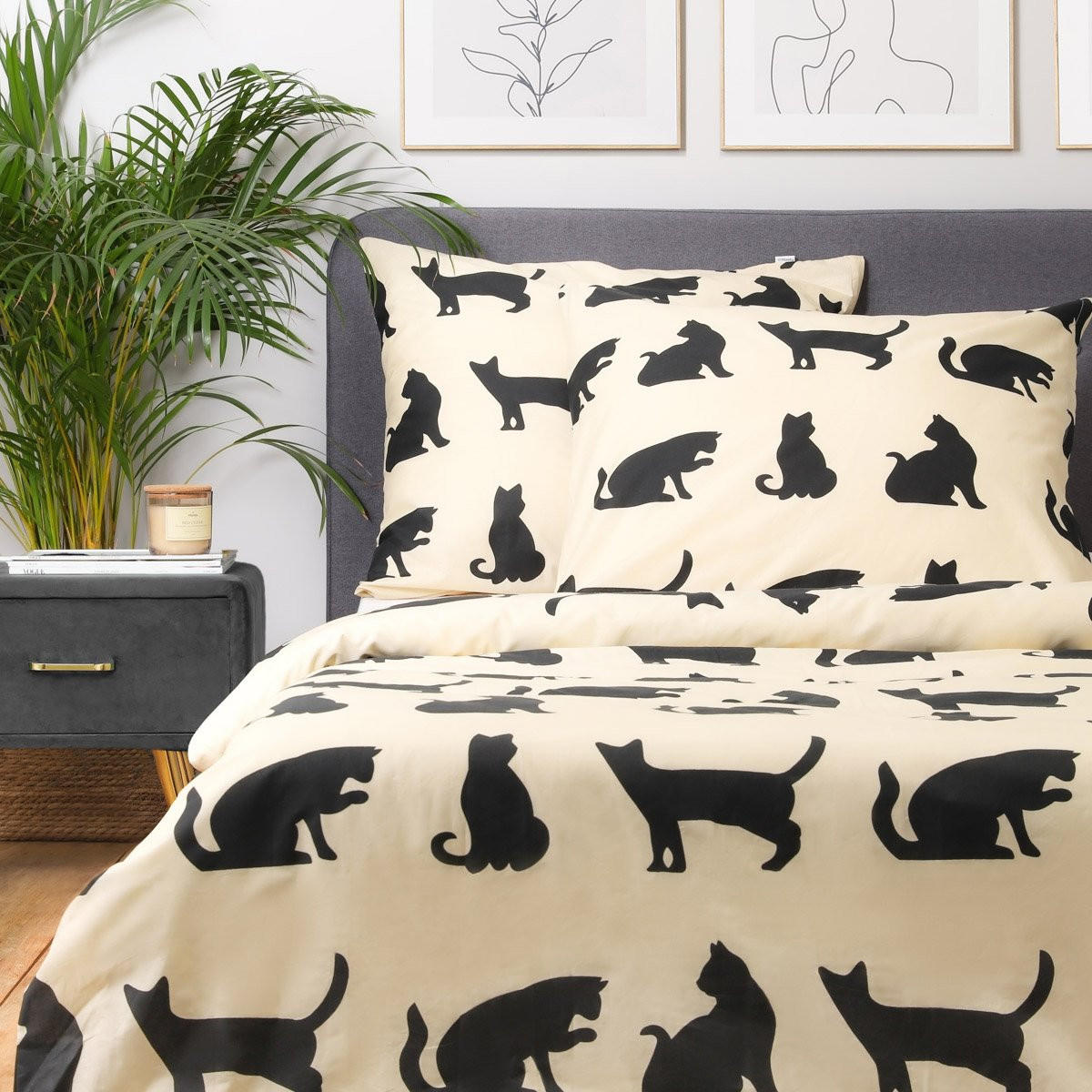 BETTWÄSCHE Poes Baumwolle beige 220/200 cm - Beige, Textil (220/200cm) - Homla