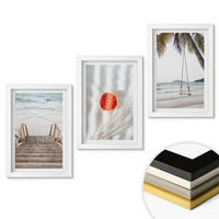 WANDBILDER 3er-Set - 20x30 cm Weißer Rahmen - Strandtreppe aus Holz, Urlaub - Weiß, Kunststoff (20/30cm) - ArtPrintCave