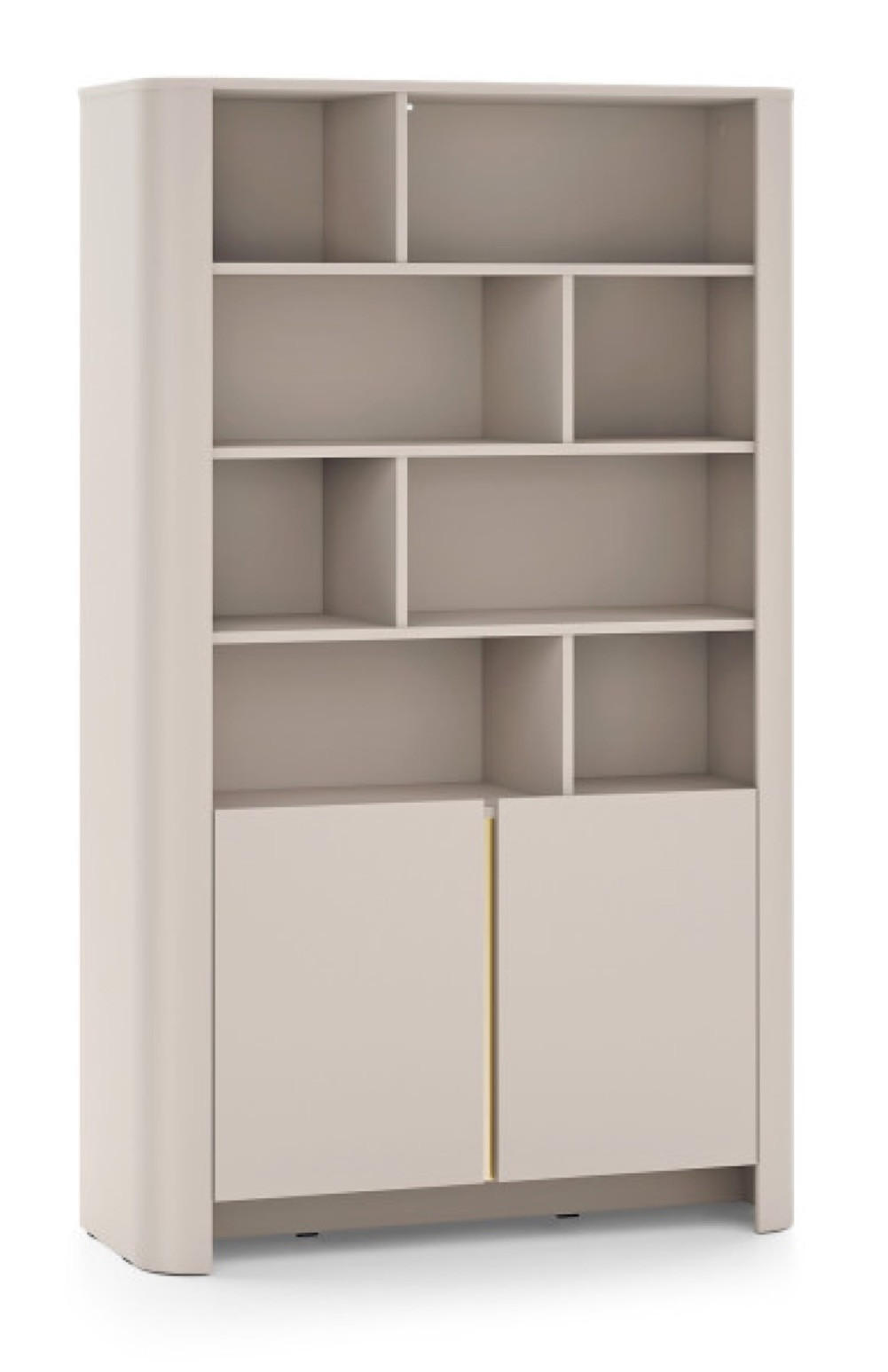 BÜCHERREGAL Kaschmir BALI Gerundete Formen Mit Regalen - Ecru, Holzwerkstoff (103/160/39cm) - Sepro Meble