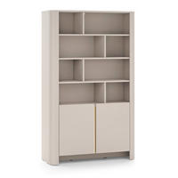 BÜCHERREGAL Kaschmir BALI Gerundete Formen Mit Regalen - Ecru, Holzwerkstoff (103/160/39cm) - Sepro Meble