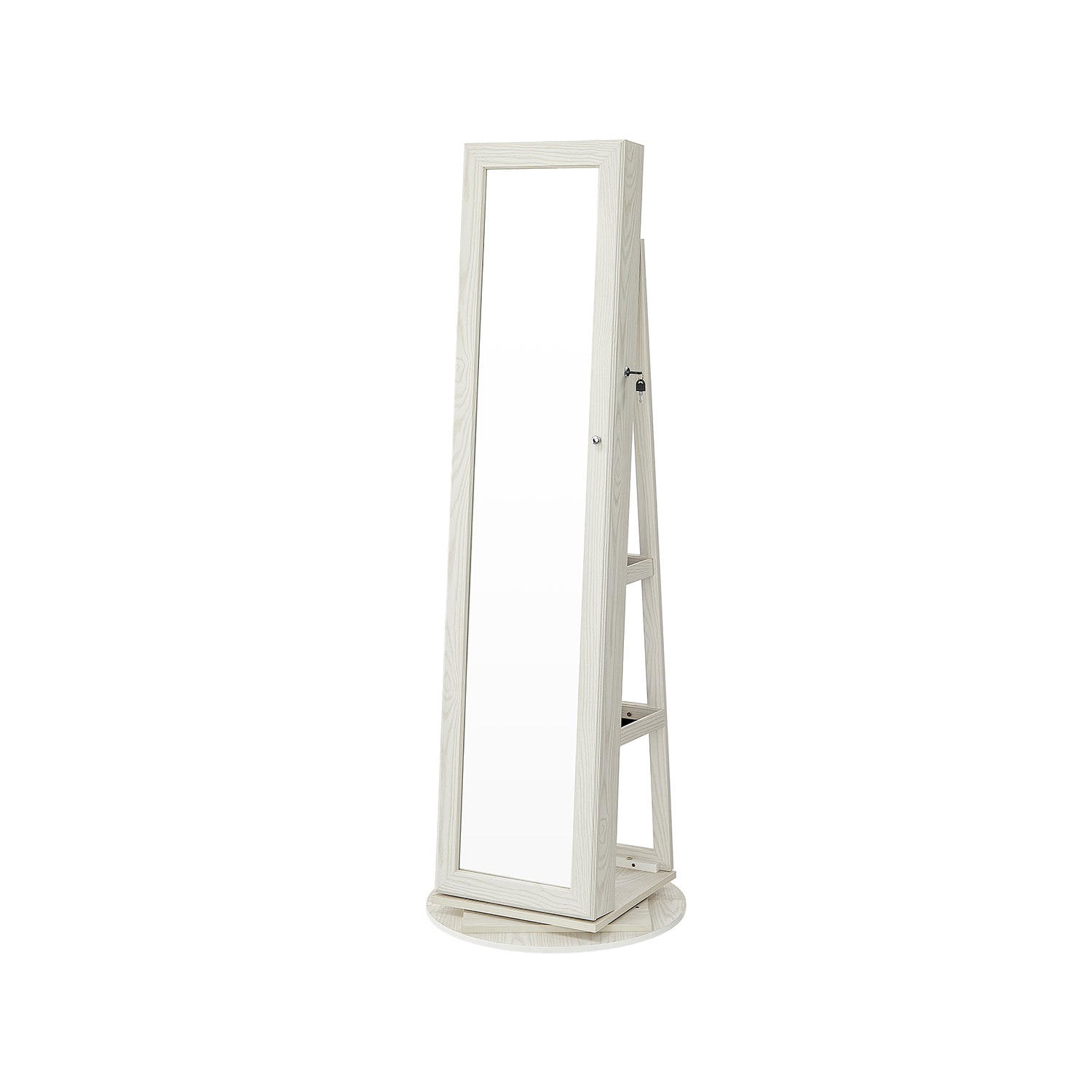 SCHMUCKSCHRANK Dakar - Weiß, Holzwerkstoff (54/161/54cm) - Hansiro
