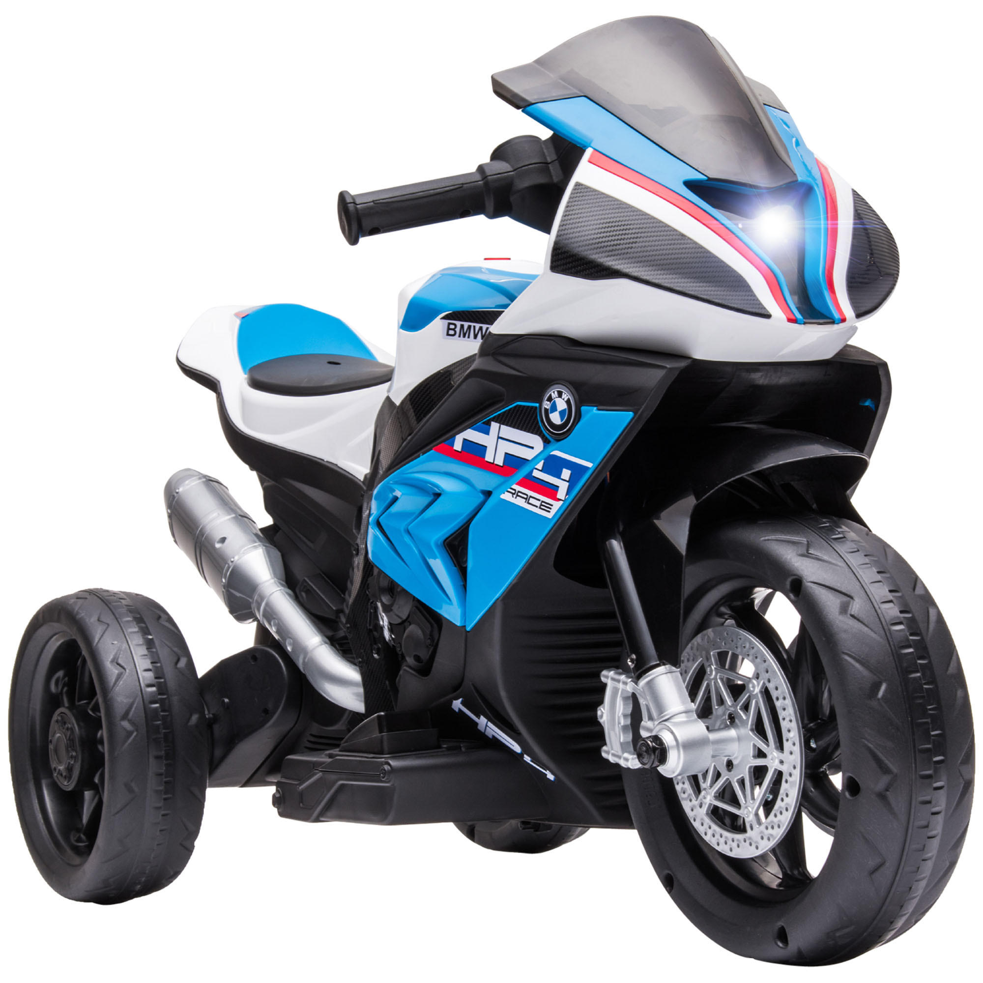 ELEKTRO KINDERMOTORRAD, Blau/Rot, PP+ Metall - Blau, Kunststoff (82.5/42/54cm) - HOMCOM