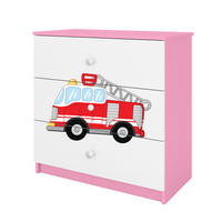 KOMMODE Babydreams Löschzug 81/81/41 - Rosa, Holzwerkstoff (81/81/41cm) - RAUMHIRSCH FURNITURE