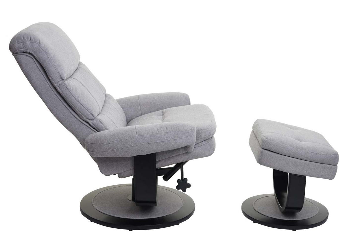 RELAXSESSEL Hellgrau - Hellgrau, Textil (84/107/120cm) - MCW