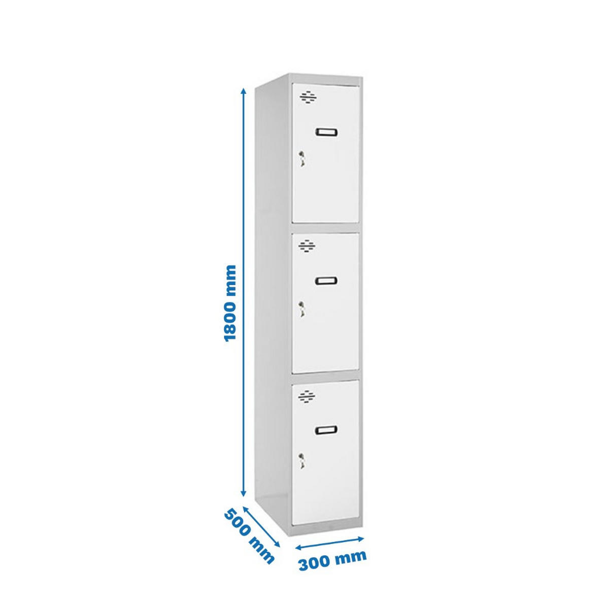 SPIND Amego HxBxT 180x30x50 cm 3 Abteile Grundmodul Grau-Weiß - Grau, Metall (30/180/50cm) - PROREGAL