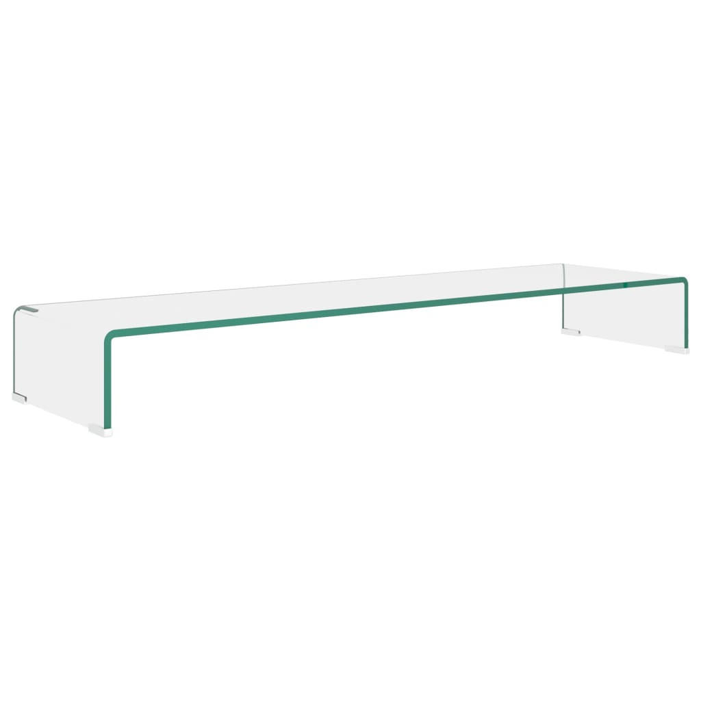 TV-TISCH/BILDSCHIRMERHÖHUNG Glas Transparent 110/30/13 Cm - Klar, Glas (30/110/13cm) - vidaXL