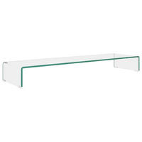TV-TISCH/BILDSCHIRMERHÖHUNG Glas Transparent 110/30/13 Cm - Klar, Glas (30/110/13cm) - vidaXL