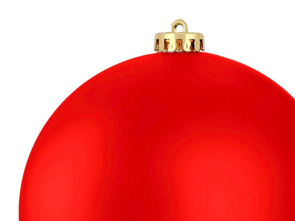 LAALU CHRISTBAUMKUGEL rund rot matt 15 cm - Rot, Kunststoff (25/25/25cm) - LAALU