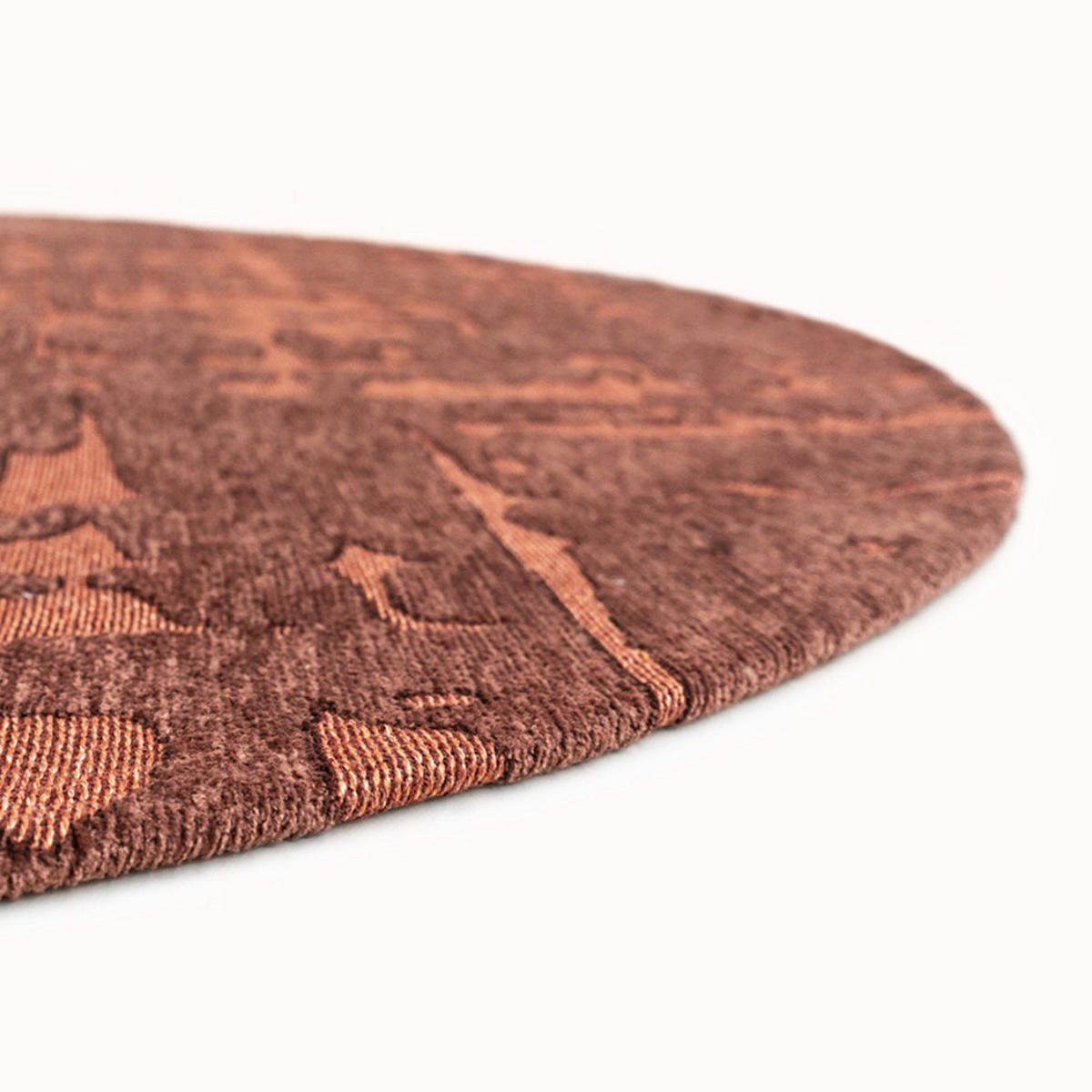 TEPPICH Za Copper Structures Baobab 140/140 cm - Pink, Kunststoff/Textil (140/140cm) - Louis De Poortere