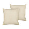DEKOKISSEN 2er-Set Beige 45/45 cm Leuzea - Beige, Textil (45/45cm) - Beliani